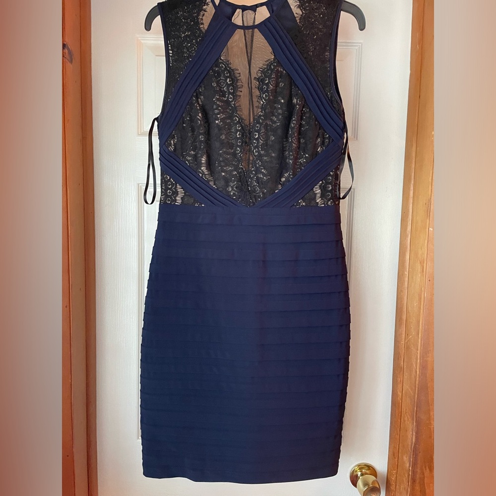Navy, black, Lacey Bodycon Dress